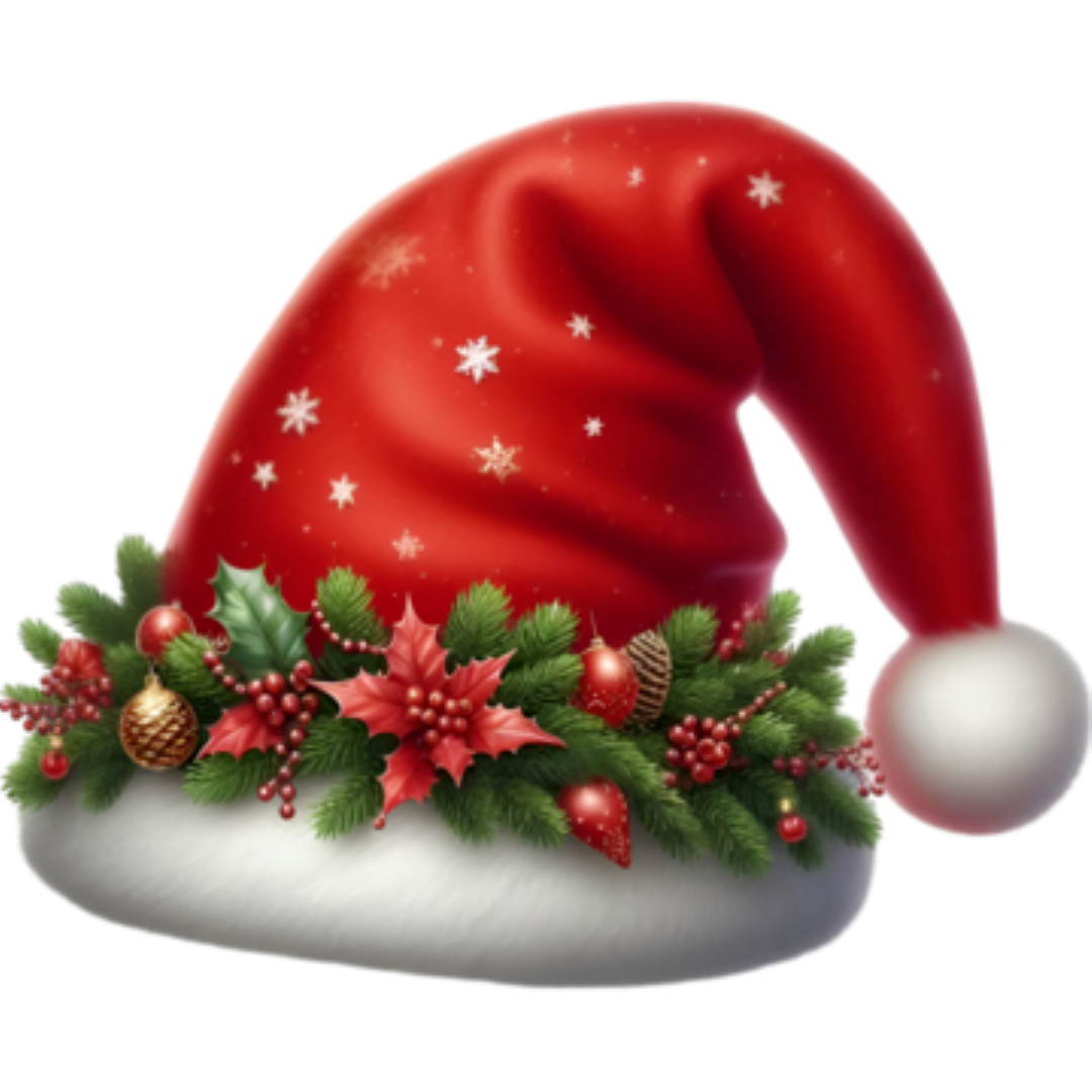 XMASS HAT W/FLOWERS KP19C2